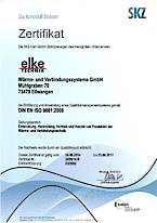Bild Zertifikat elke TECHNIK